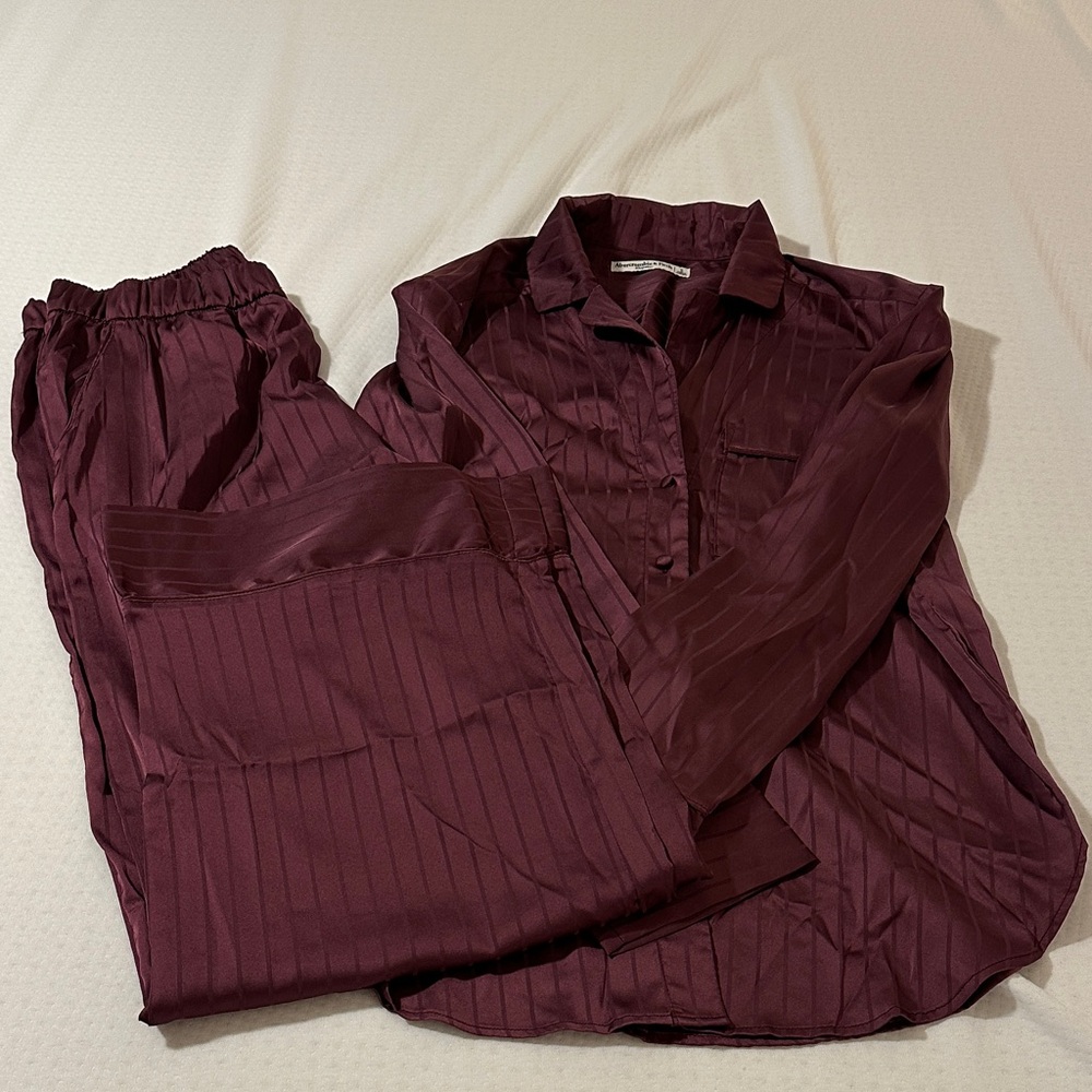Abercrombie & Fitch Burgundy Pajama Set